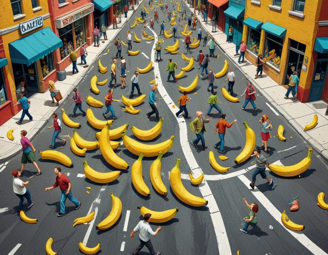 Urban Chaos in Bright Colors