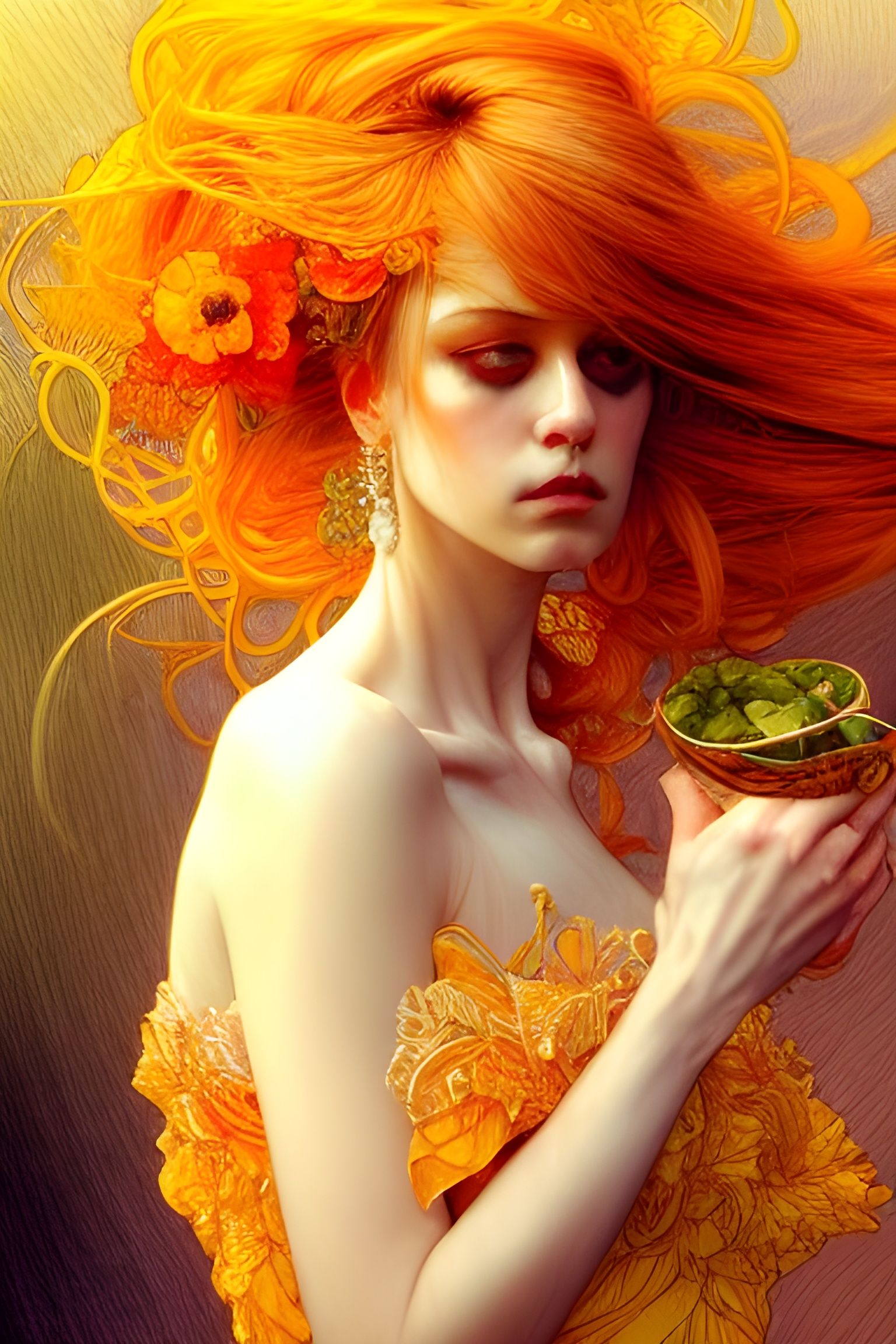 Intricate Scenic Artwork in Unusual Colors