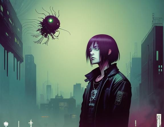 Disturbing Demonic Figure in Analog Horror Style