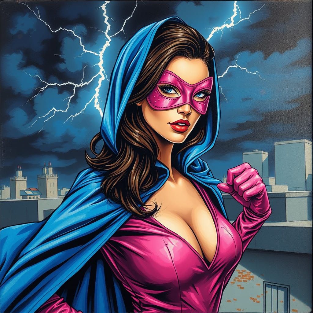 Graffiti Goddess on Rooftop