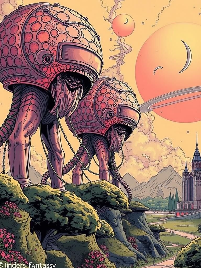 Retro Comic Book Cover: Venusian Invasion