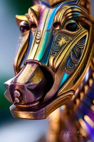 Astral Carousel Horse in Baroque Style