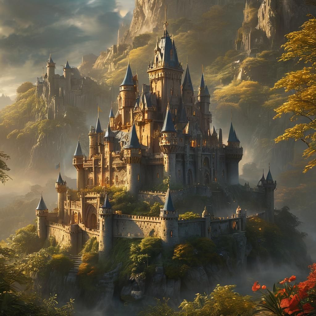 Diamond Castle in Ethereal Fantasy Art