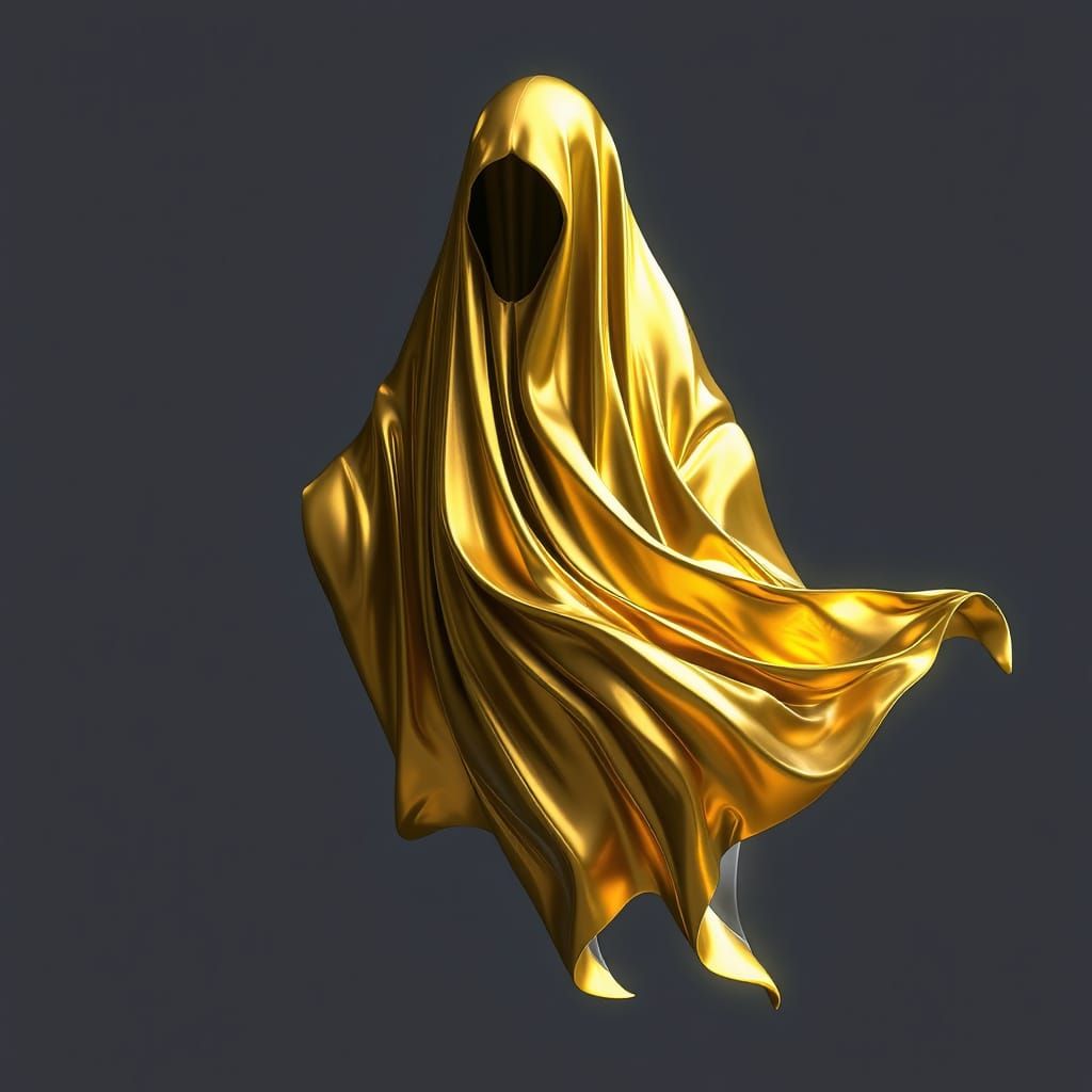 Ethereal Specter in Golden Elegance