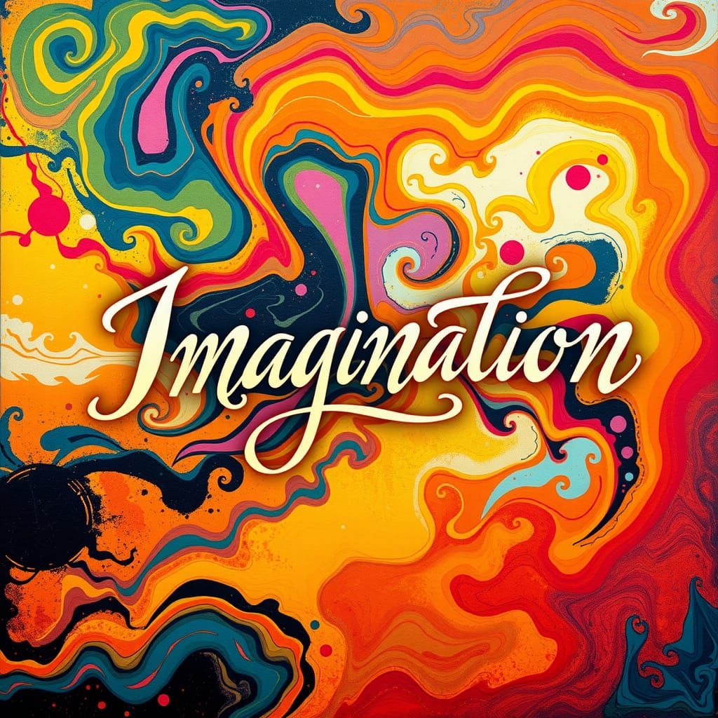 Abstract Calligraphy: Imagination in Rothko-esque Colors