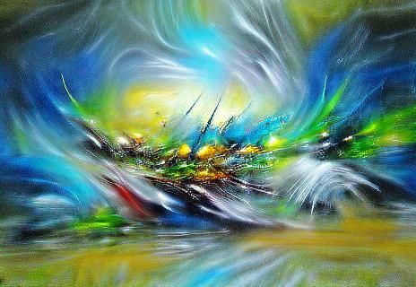 Abstract Acrylic Art on Canvas in 8K