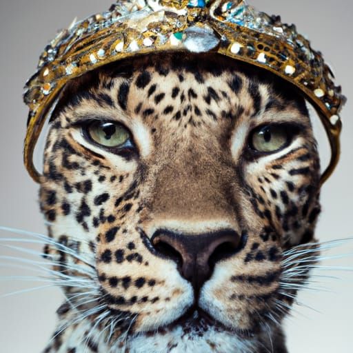 Crowned Leopard: A Regal Portrait