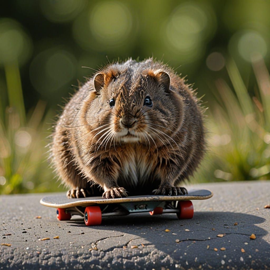 Skateboarding watervole