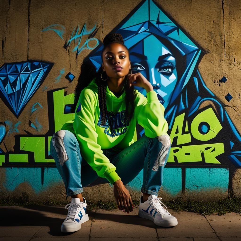 Night Graffiti Art Featuring Girls and Names