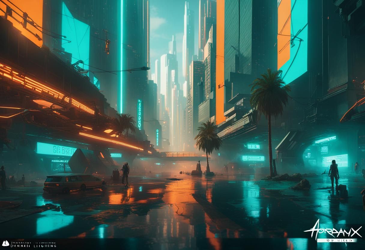 Cyberpunk City Concept Art in 8k Resolution