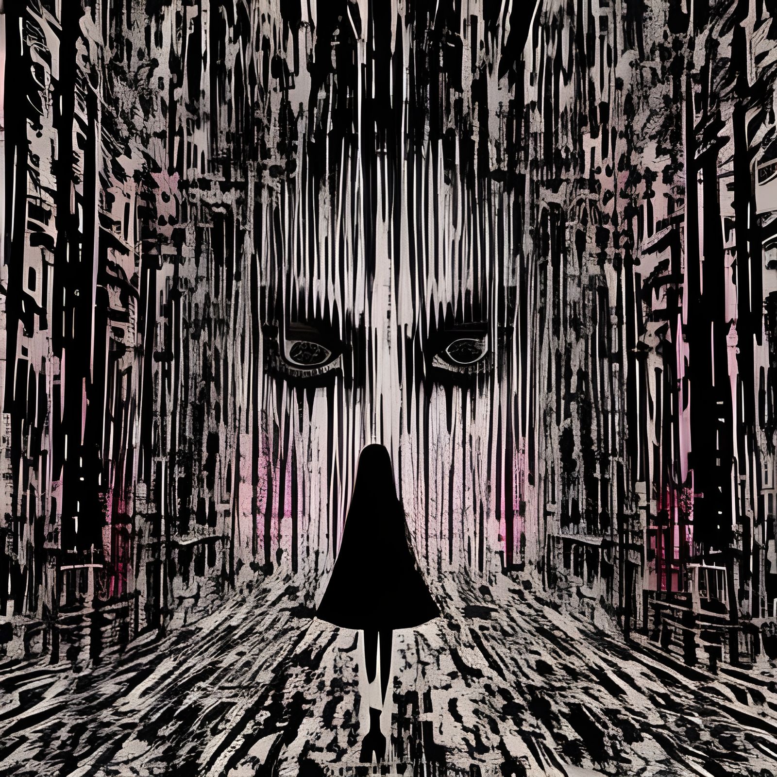 Sinister Horror Image in Junji Ito Style