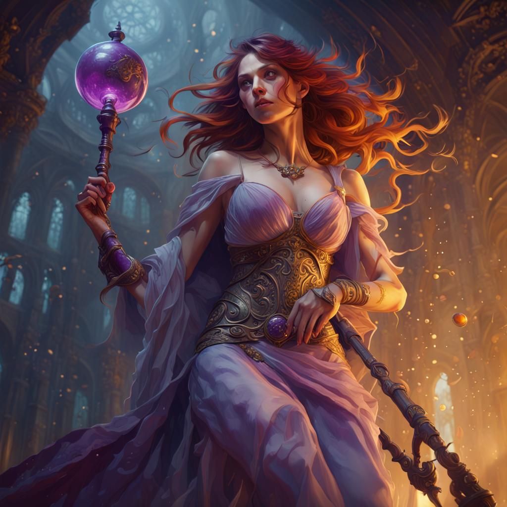 Dark Fantasy Landscape with Volumetric Lighting