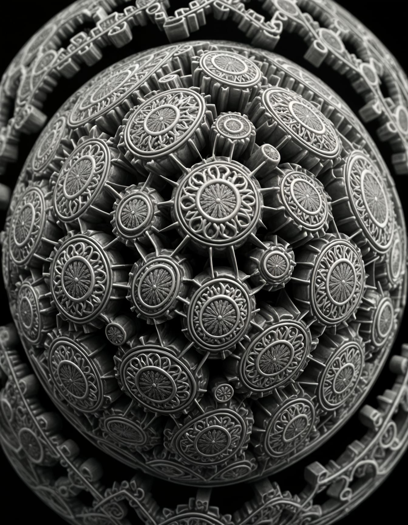 Fractal Egg Close-Up: Mathematical Graphic Art