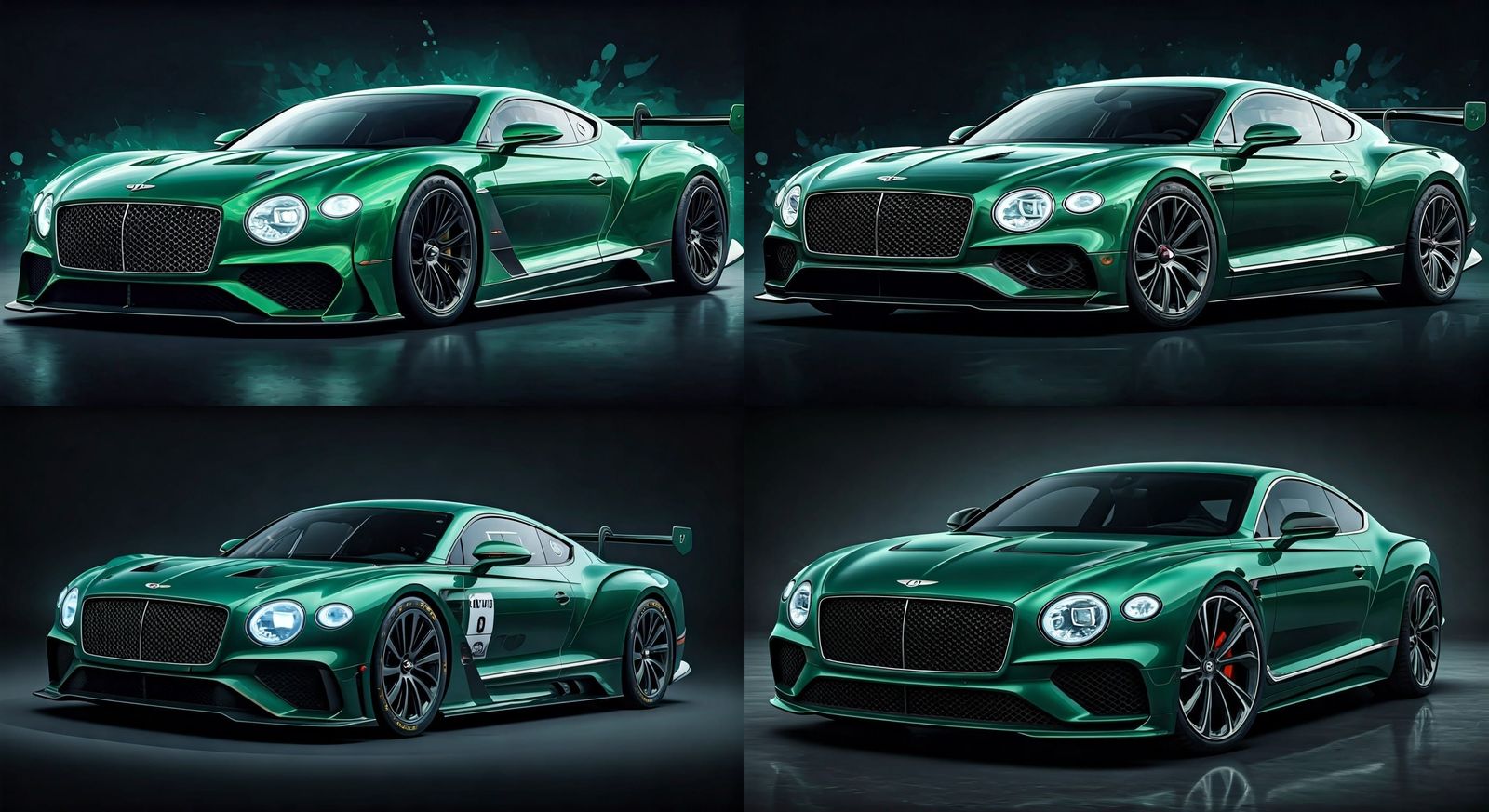 Futuristic Bentley Hypercar Le Mans Winner in Graffiti Art