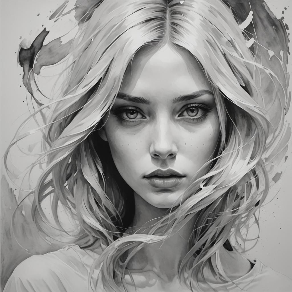 Striking Monochromatic Art Image