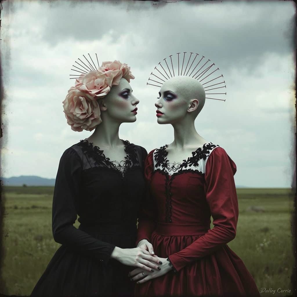 Inspirational Double Portrait in a Surrealist Aesthetic