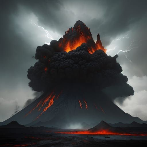 Sinister Titan Ignites a Desolate Wasteland in Hyper-Realist...