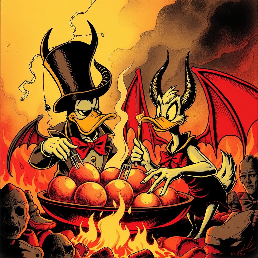 Toxic Duck and Linda Duck: 1910s Comic Cover