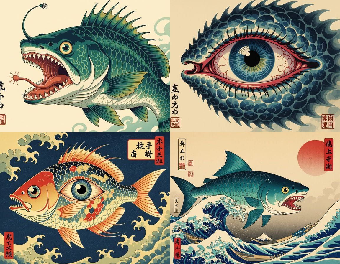 Surreal Japanese Art: Disgusting Mutant Creature