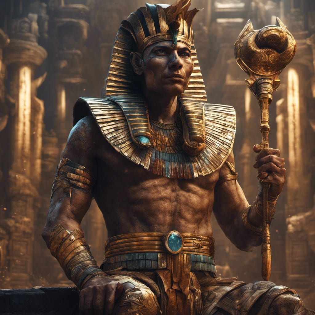 Tehuti: Egyptian God in Dark Fantasy Concept Art