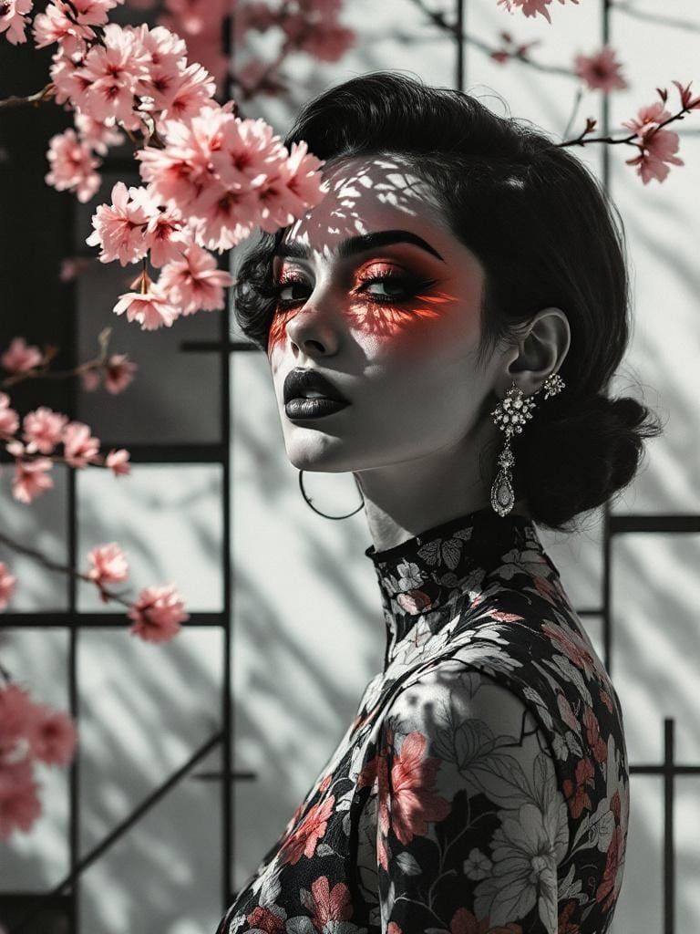 Retro-Modern Portrait in Avedon and Fairey Style