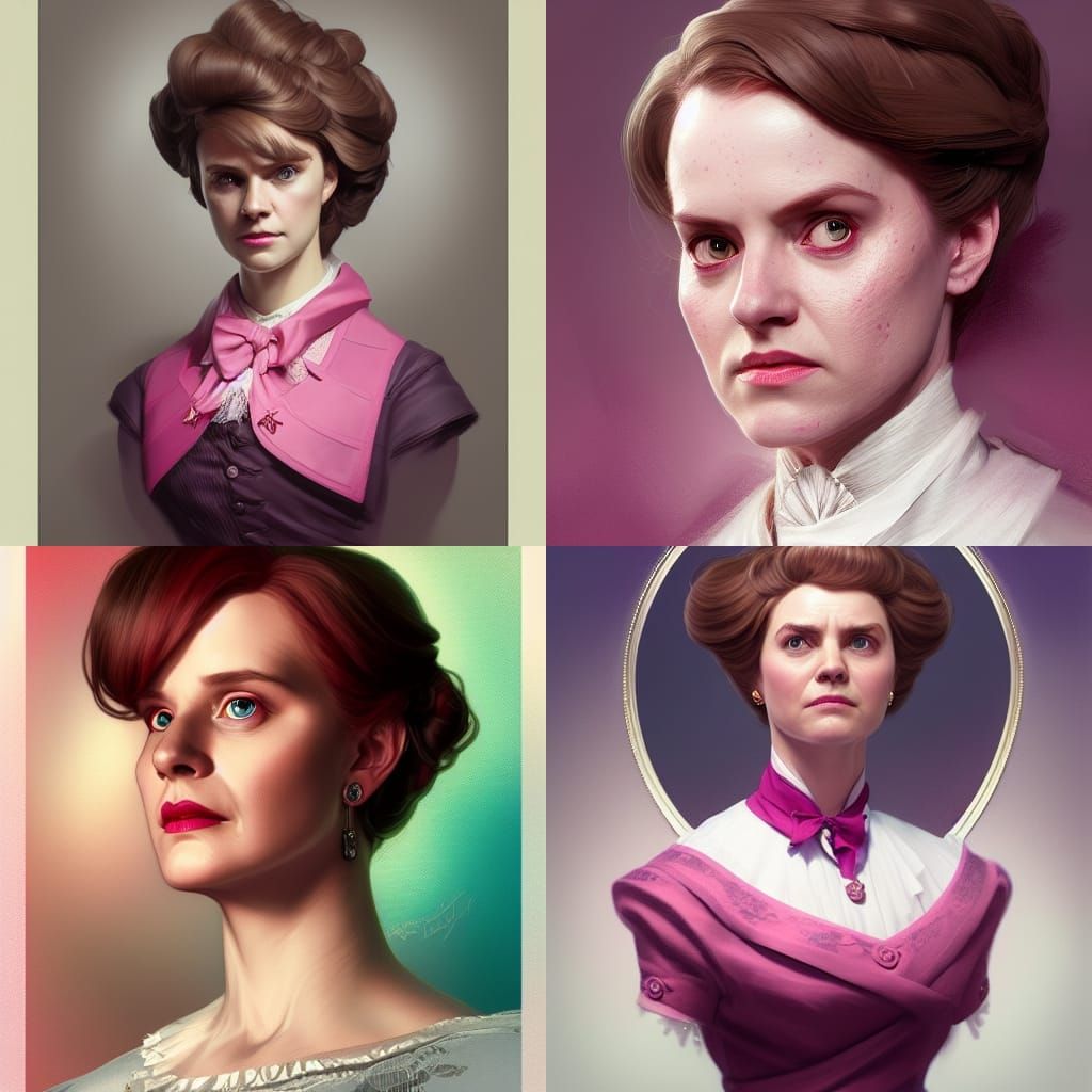 Dolores Umbridge Portrait in Art Nouveau Style
