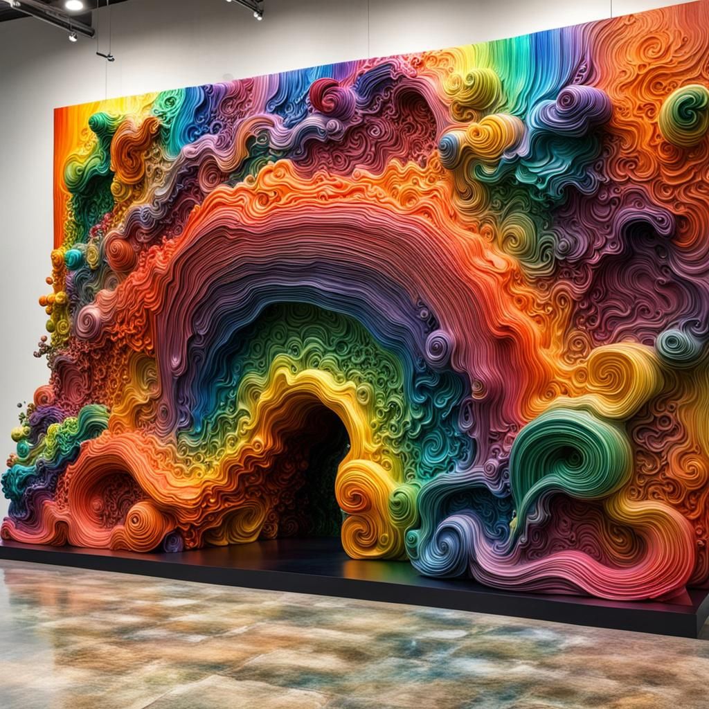 Rainbow Sculpture: Hyperrealistic Surrealism in Encaustic St...