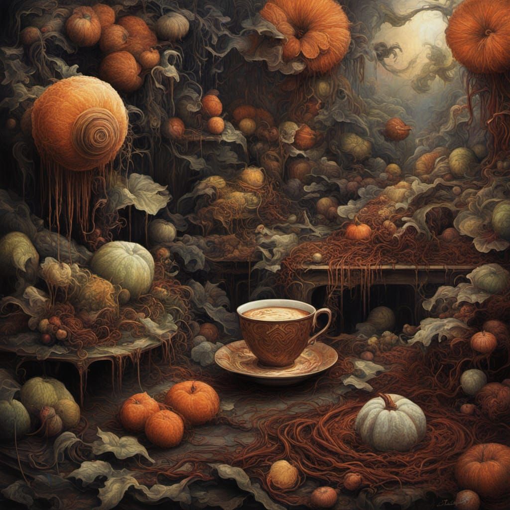 Surreal Velvet Harvest in Cyberpunk Style