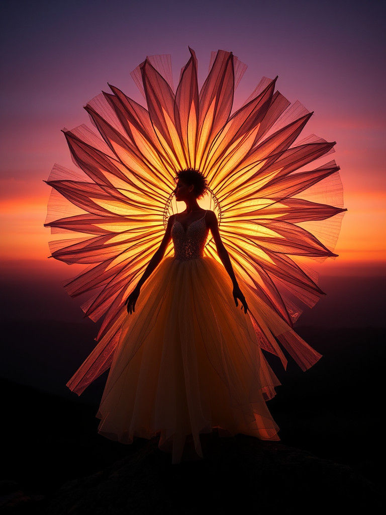 Tulle Ammonite: A Backlit Sunset Scene