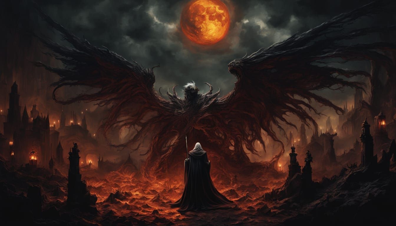 Twisted Angel in Agony, Inspired by Gustave Doré