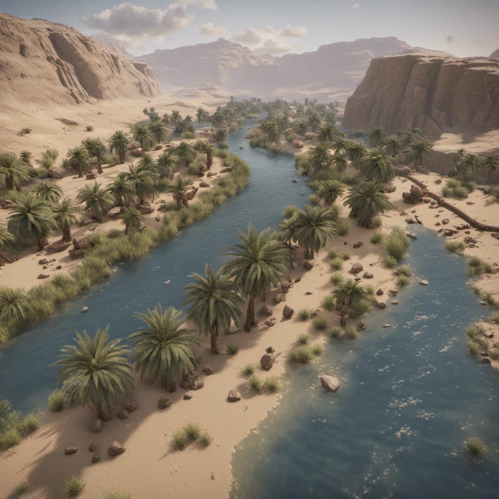 Israelites Crossing Jordan River in Epic 3D Style
