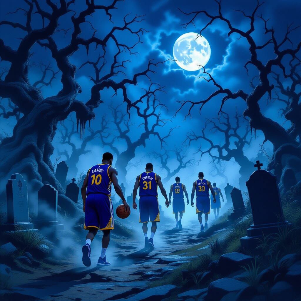 Warriors Navigate Spooky Graveyard Maze in Dramatic Concept ...