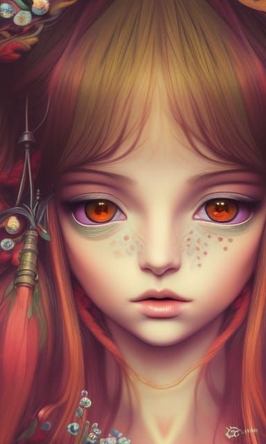 Medieval Fairy Portrait in Ghibli Manga Style