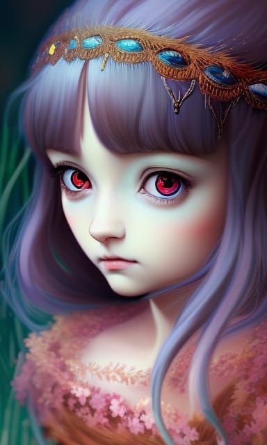 Medieval Fairy Portrait in Manga Style