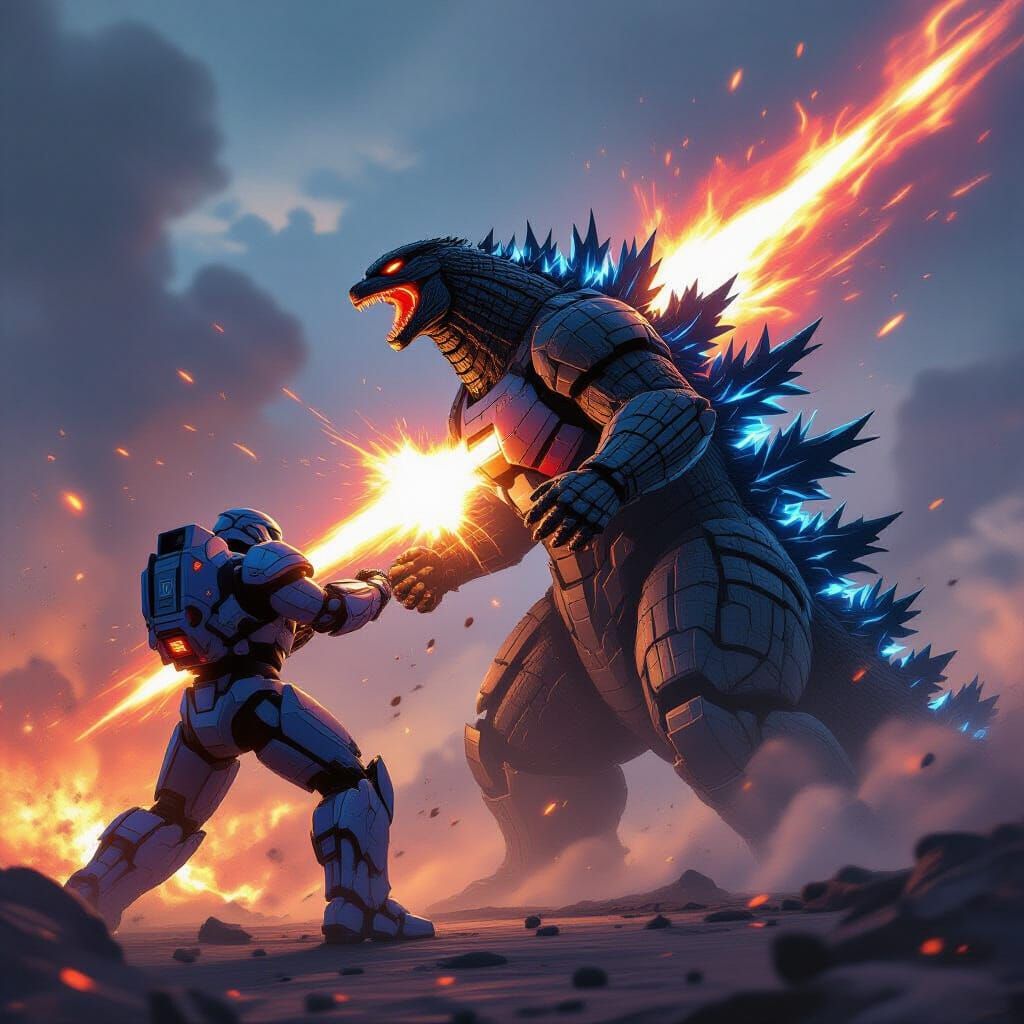 Giant Robot vs. Godzilla: Atomic Beam Obliteration