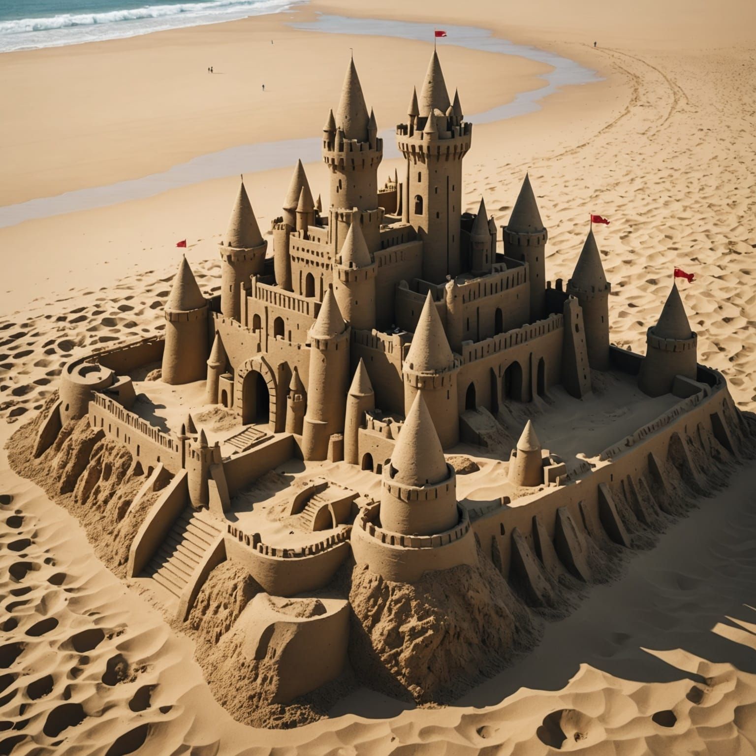 Digital Sandcastle: AI-Generated Beach Art