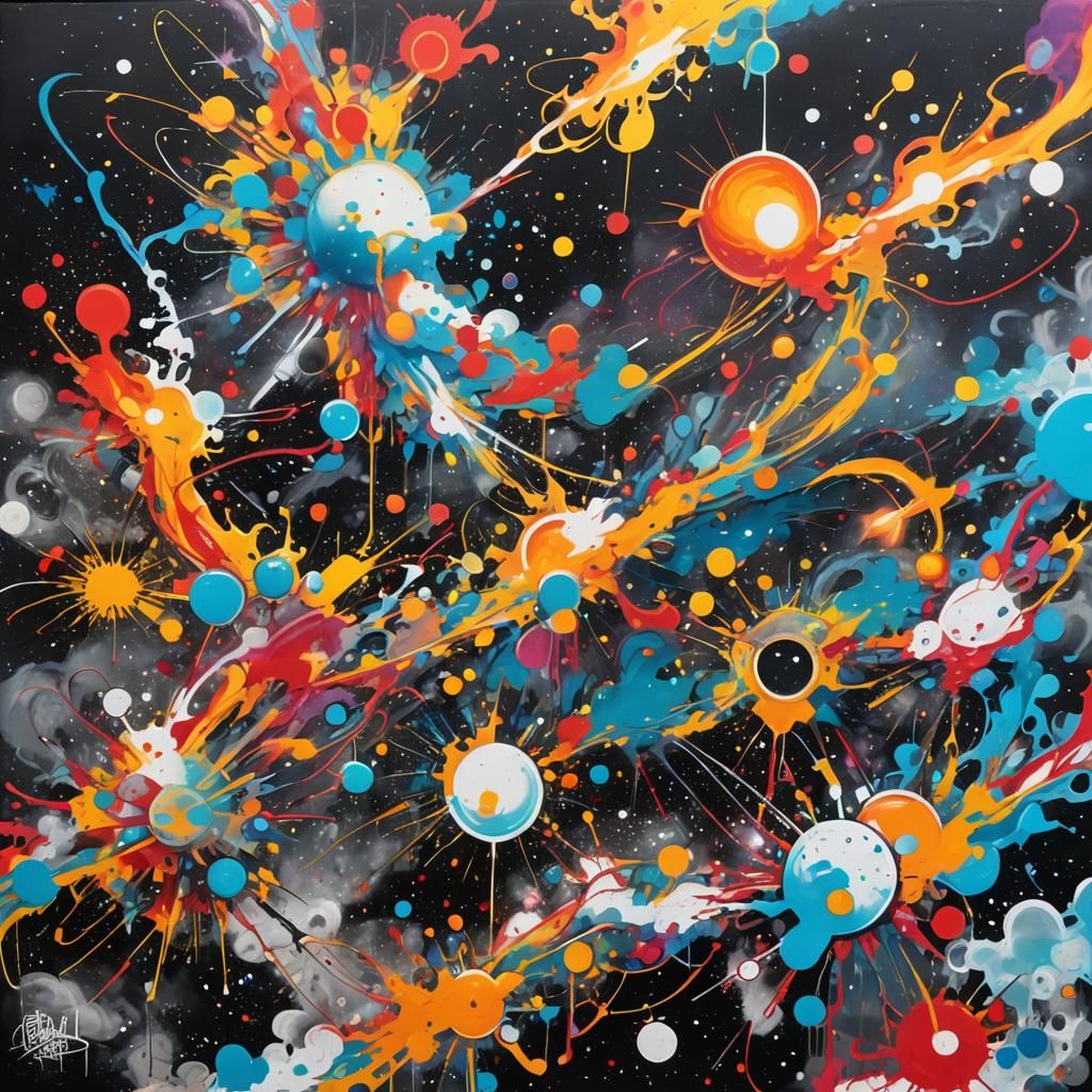 Colorful Space Particles Search for Meaning in Graffiti Art