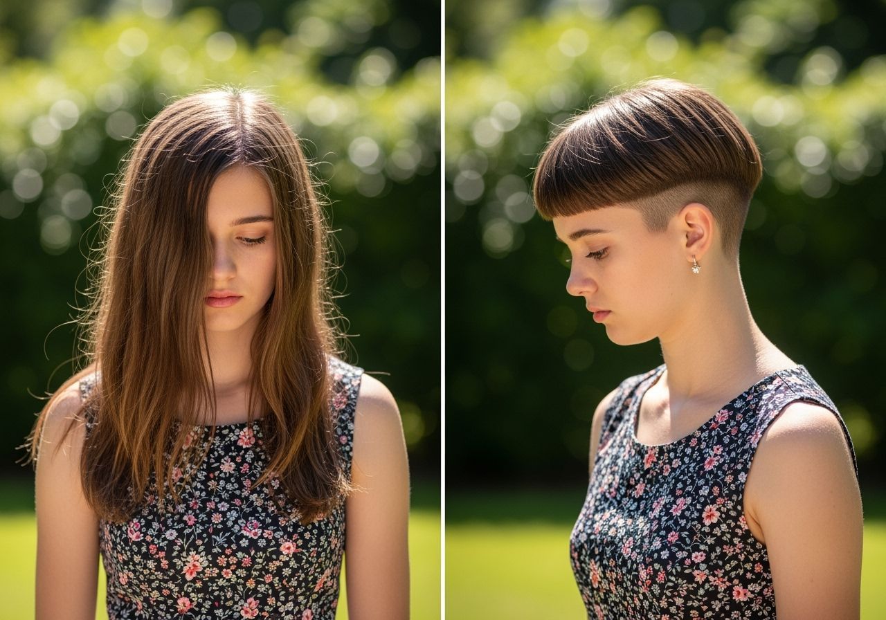 Sad Girl Portrait in Sunny Garden Photography