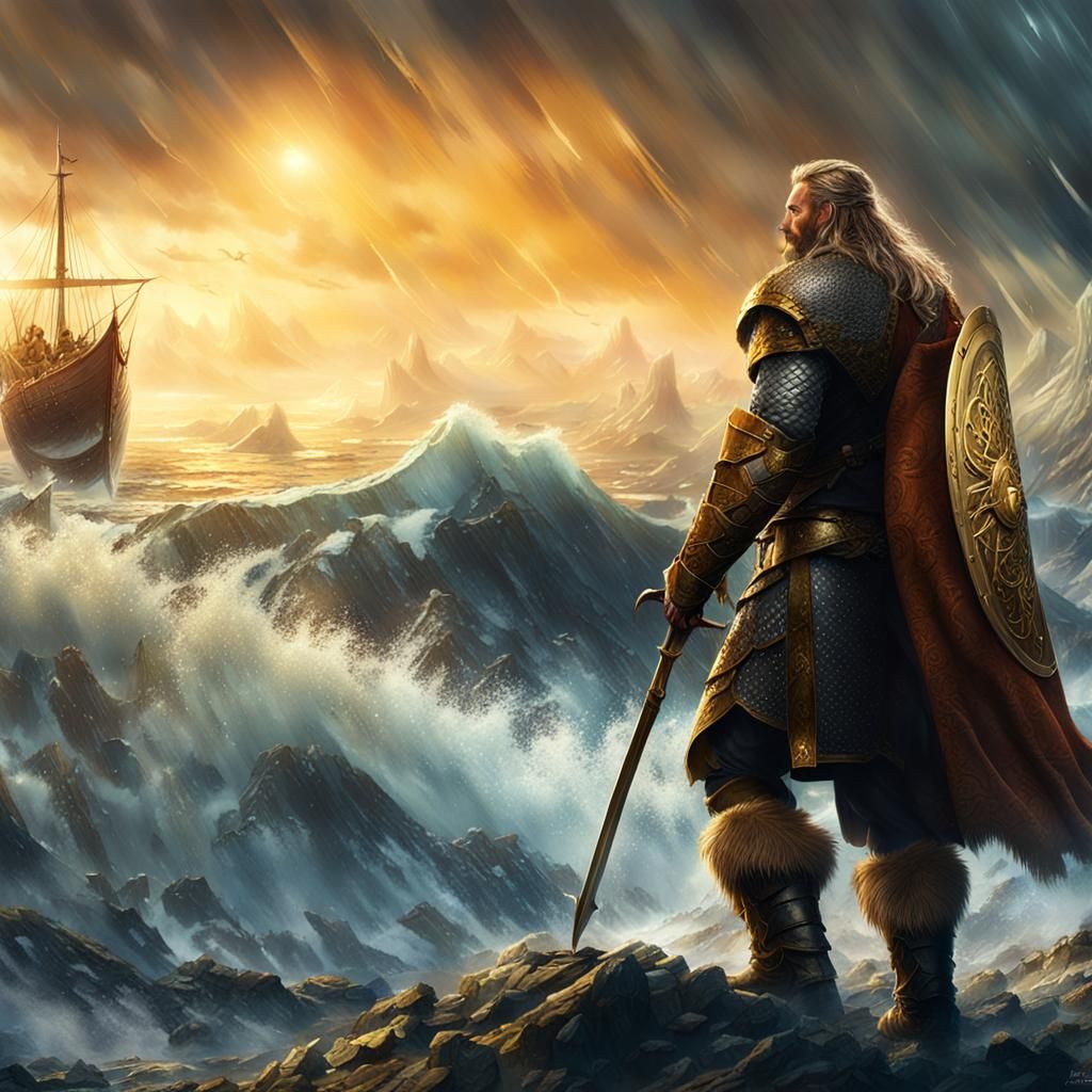 Armored Vikings Rising: Epic Fantasy Matte Painting