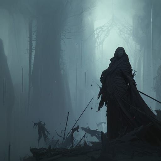 Dark Fantasy Death Concept Art in 8k