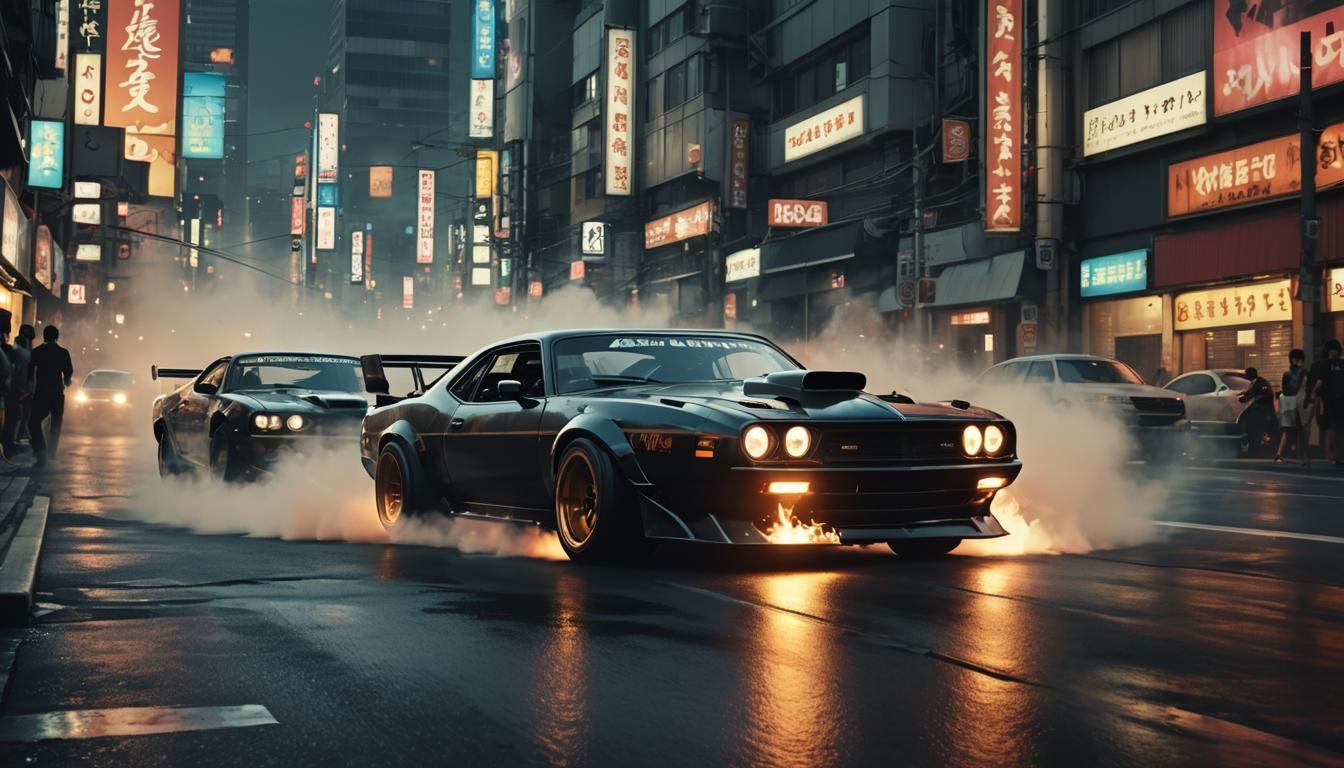 Tokyo Drift in Ultra HD Digital Art