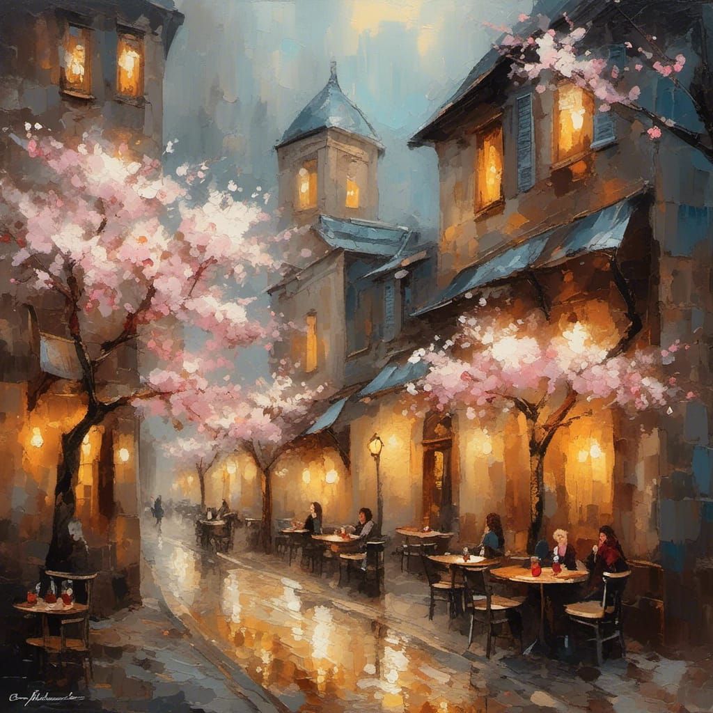 <lora:Fantasy Lights:1.0>an whimsical atmospheric cobblestone alley flanked by old-style buildings with glowing windows,...