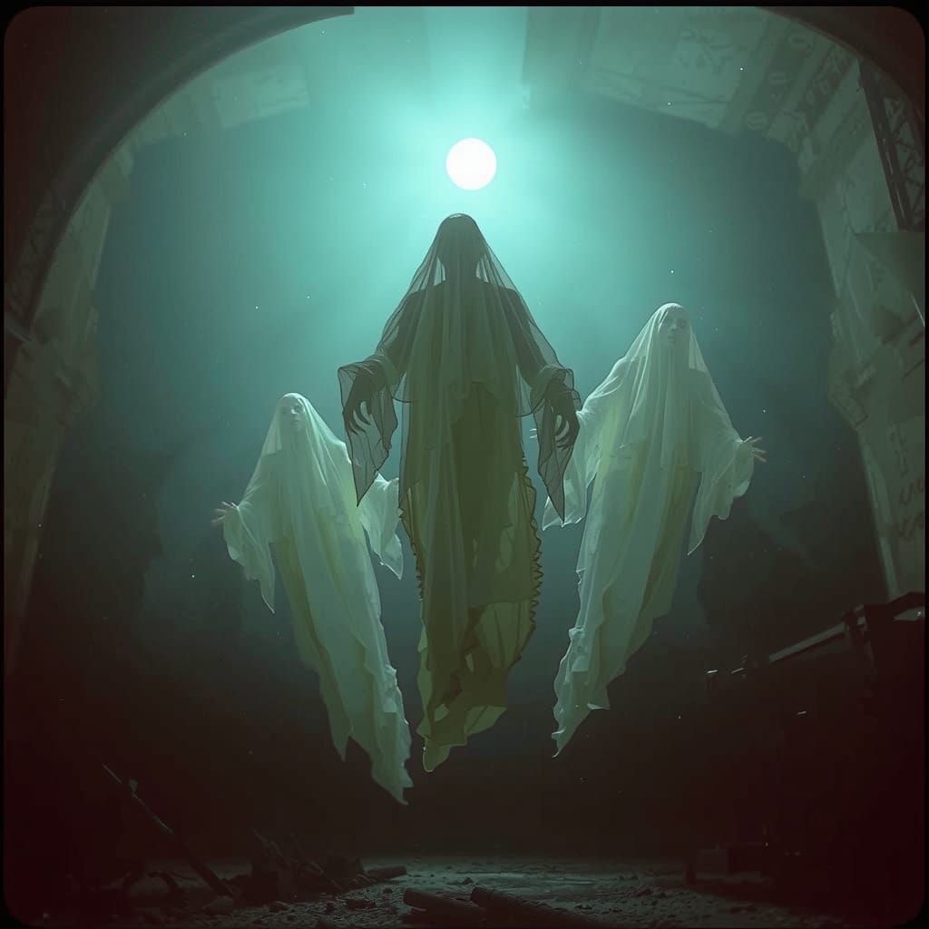 Ethereal, Translucent Ghosts Haunt Desolate Atmosphere in Ci...