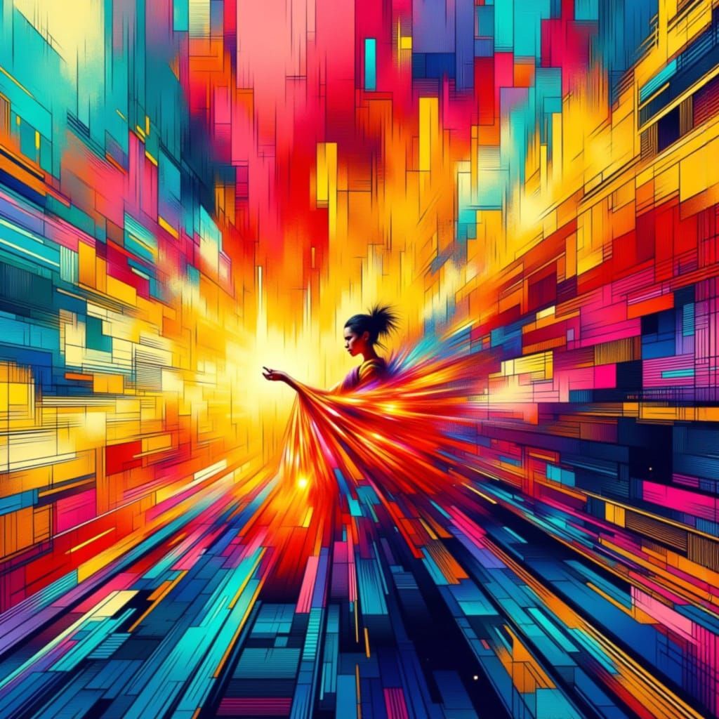 Golden Grid Infinity in Futuristic Style