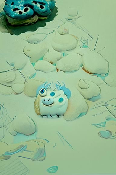 Cute Cookie Marshmallow Monster in 3D Style