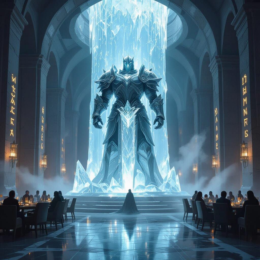 Ice Palace Restaurant Dining Hall with Crystal Guardian