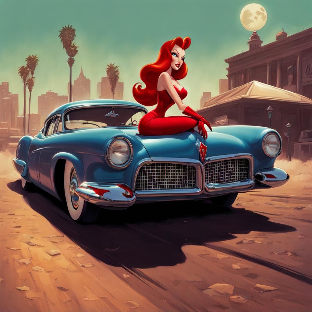 Jessica Rabbit Portrait in Zimmerman Style