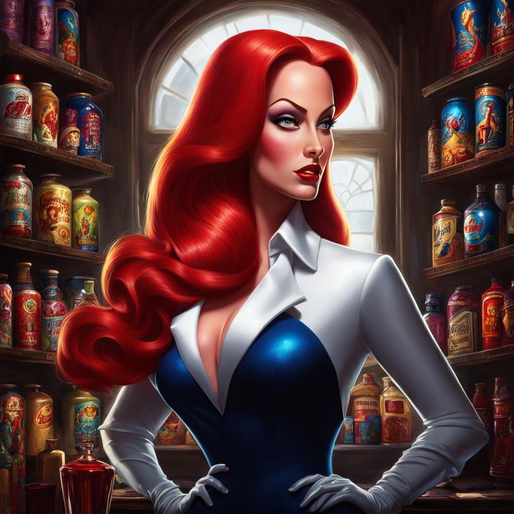 Jessica Rabbit Portrait in Zimmerman Style