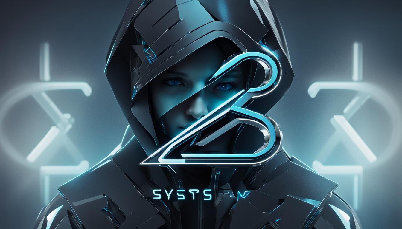 Futuristic Neon Monogram Logo Concept Art