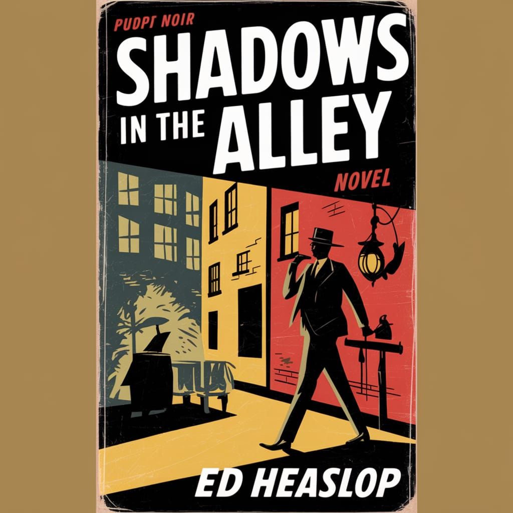 Shadows in the Alley: 1950s Pulp Noir Novel Cover